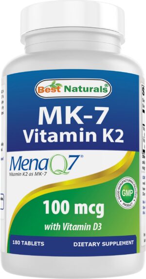 Version 1.0.0 Best Naturals vitamina k2 mk7 y d3 suplemento frasco 180 tabletas