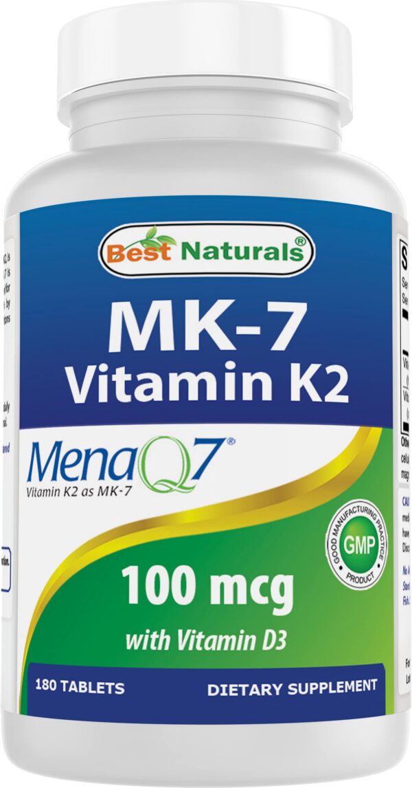 Version 1.0.0 Best Naturals vitamina k2 mk7 y d3 suplemento frasco 180 tabletas