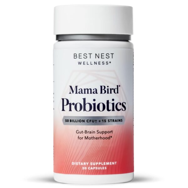 Frente del envase Best Nest Wellness Mama Bird Probiotics