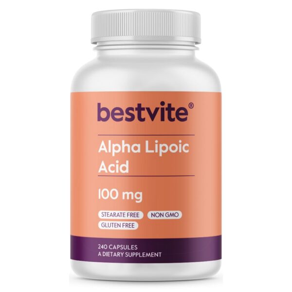 Frente del envase BESTVITE Ácido alfa-lipoico 100 mg