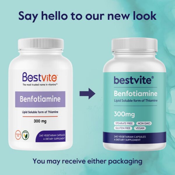 Envase de BESTVITE Benfotiamina 300 mg