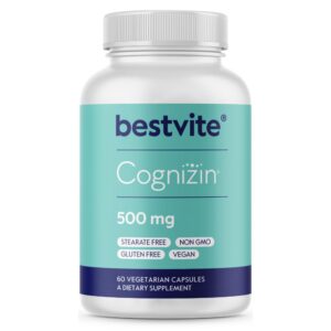 Frasco BESTVITE Cognizin 500mg 60 cápsulas vegetarianas