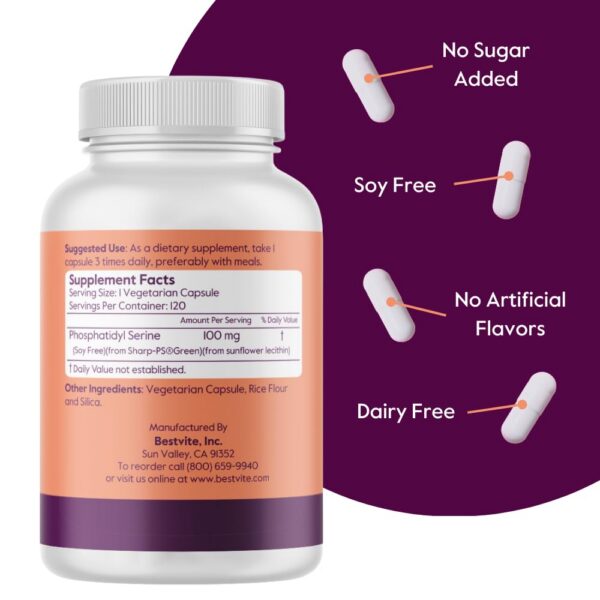 Frasco vegetariano BESTVITE 120 cápsulas