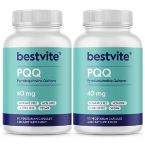 Frente del envase BESTVITE PQQ 40 mg con 120 cápsulas