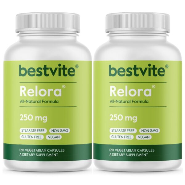 Frasco de Relora 250 mg de BESTVITE