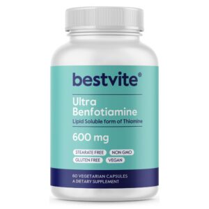 BESTVITE Ultra Benfotiamina 600 mg cápsula frontal