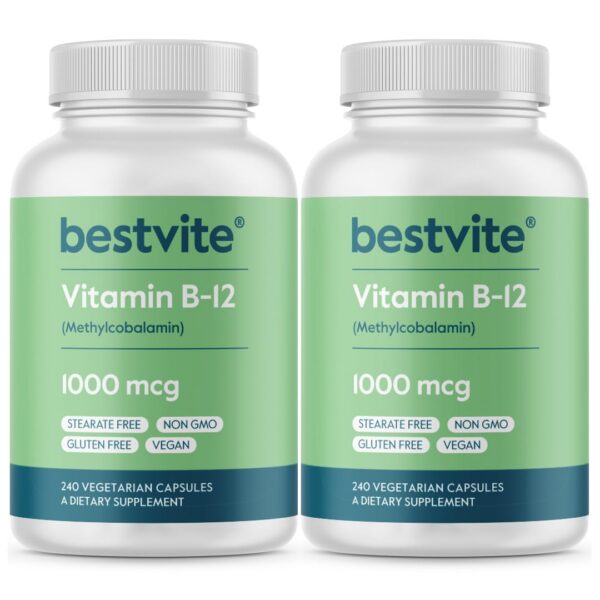 BESTVITE vitamina B12 metilcobalamina 1000mcg 480 cápsulas