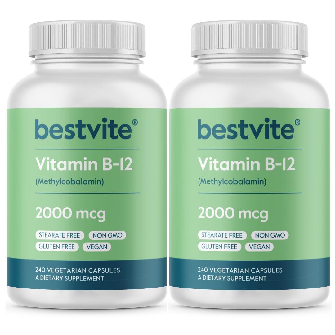 BESTVITE Vitamin B12 Methylcobalamin, 2000 mcg