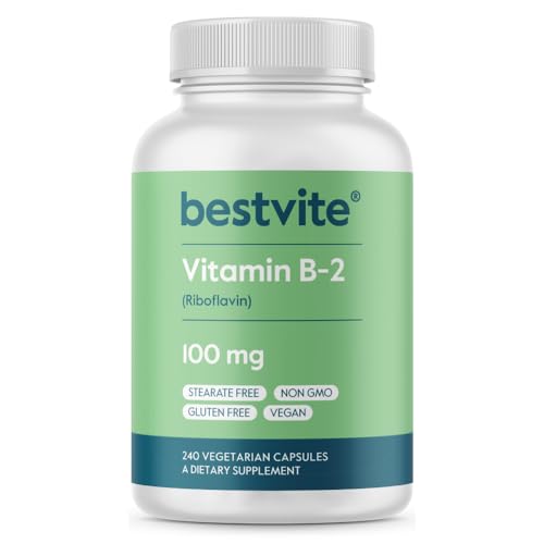 Botella de vitamina B-2 BESTVITE 240 cápsulas veganas
