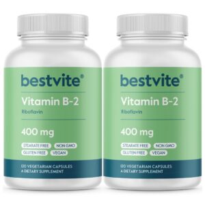 Bestvite Vitamina B2 400 mg 240 cápsulas envase frontal