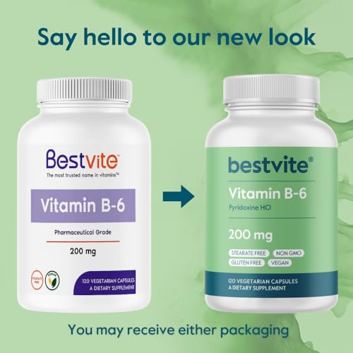 Bestvite vitamina B6 vista lateral frasco