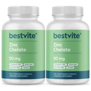 Frasco de BESTVITE Zinc Chelate 50 mg