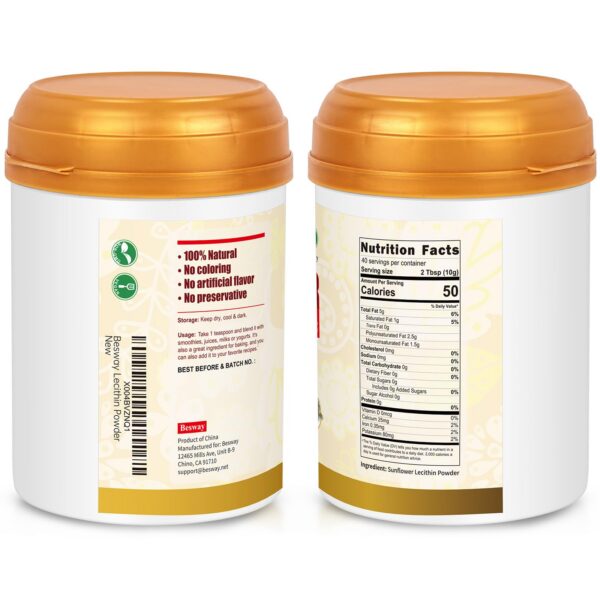 Etiqueta Besway Lecitina de girasol