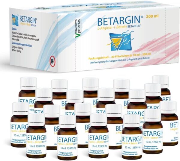 Frontal de botella Betargin L-arginina betaina