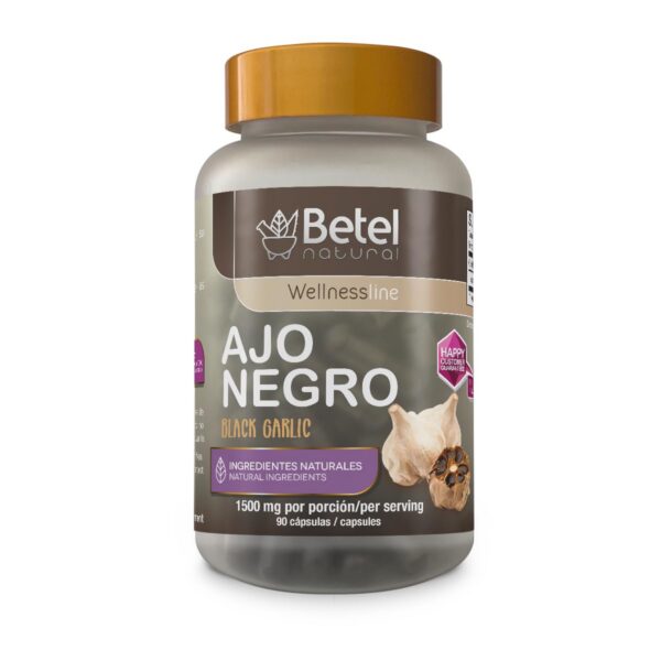 Betel Natural cápsulas de ajo negro 1500 mg 90 unidades