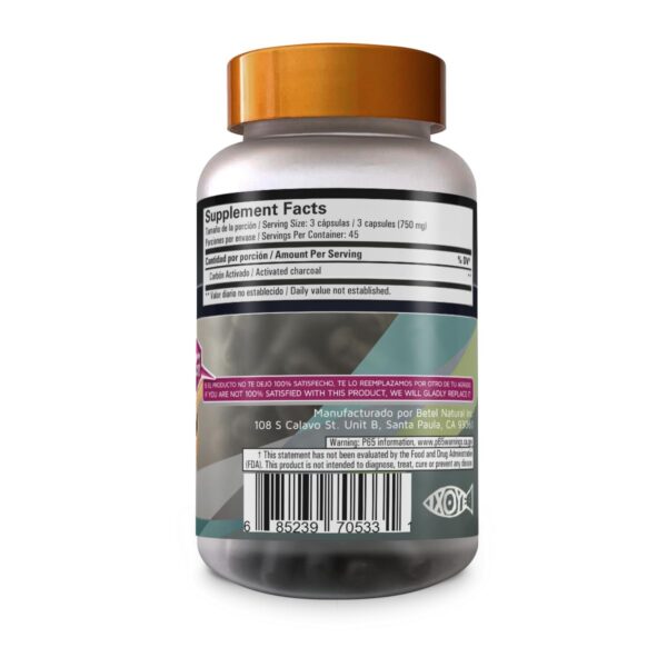 Version 1.0.0 betel natural carbón activado cápsulas 750mg suplemento