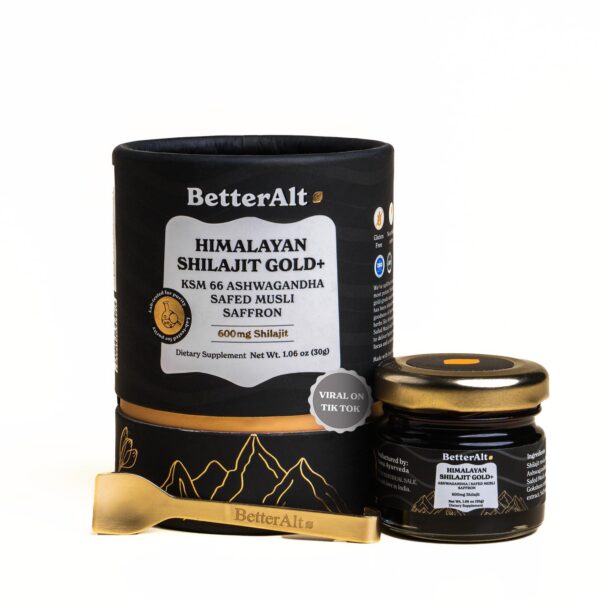 Version 1.0.0 Better Alt Shilajit Gold+ Himalaya suplemento fuerza recuperación 30 gramos