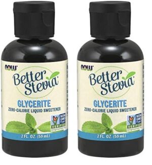 Better Stevia líquida NOW foods paquete frontal 2 onzas