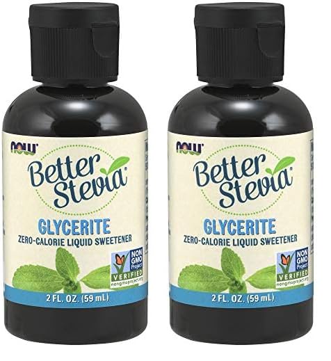 Better Stevia líquida NOW foods paquete frontal 2 onzas