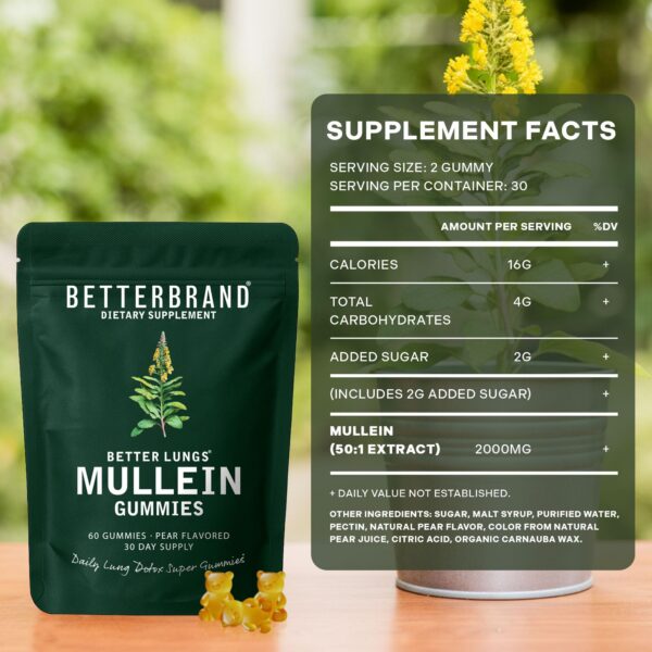 Gomitas mullein sabor pera primer plano