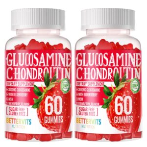 Gomitas de glucosamina y condroitina sabor fresa en frascos