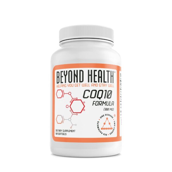 Beyond Health CoQ10 fórmula 100 mg cápsulas blandas frasco frente