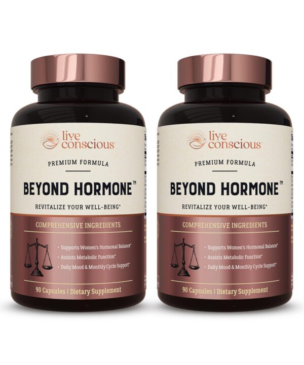 Suplemento Beyond Hormone Live Conscious para equilibrio hormonal mujeres