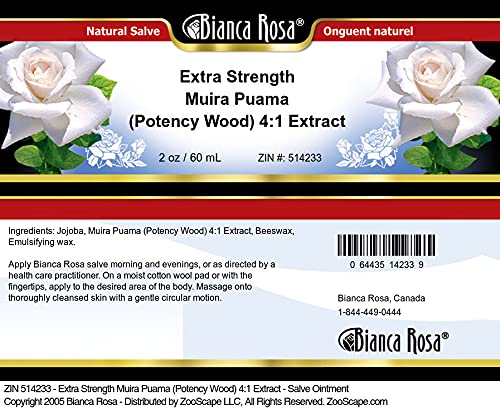 Etiqueta frontal pomada Muira Puama Bianca Rosa 3 pack