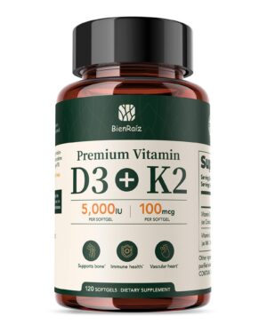 Frasco BienRaíz D3 K2 120 softgels