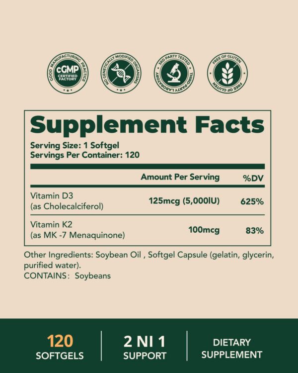 Cápsulas suaves BienRaíz D3 K2