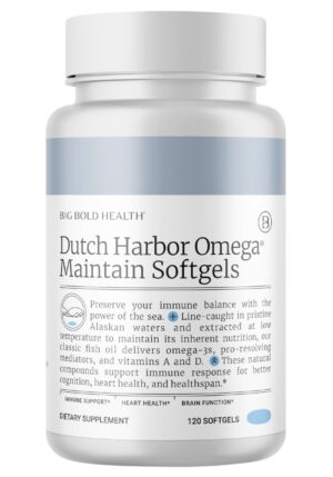 Big Bold Health Dutch Harbor Omega Maintain Softgels botella