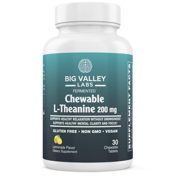 Big Valley Labs L-Theanine tabletas limonada frontal