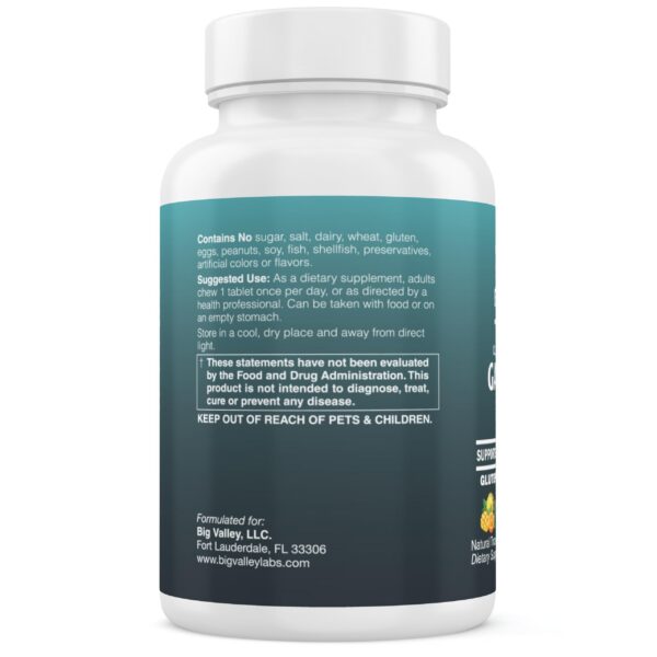 Etiqueta de L-Theanine 200 mg tableta masticable
