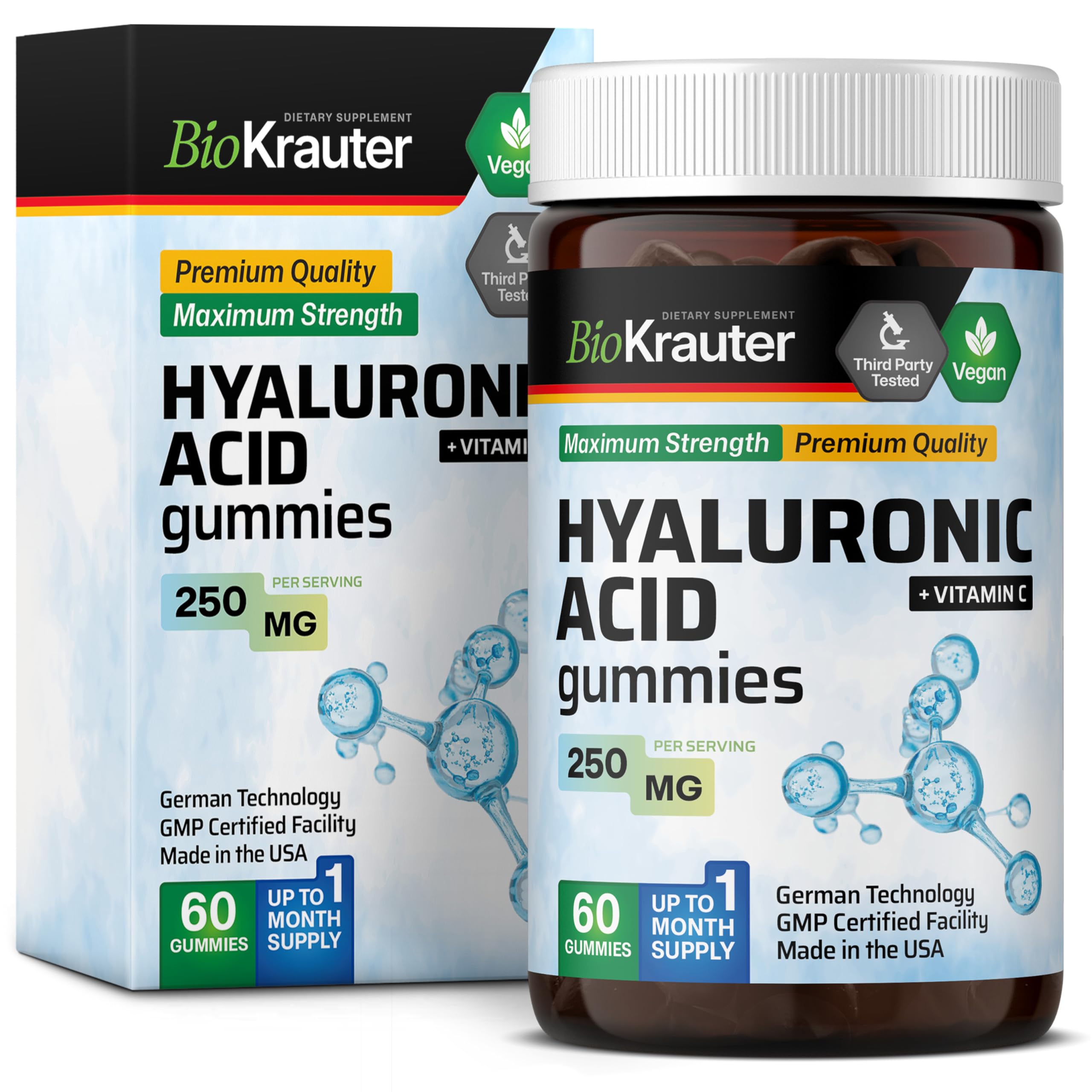 BIO KRAUTER Hyaluronic Acid Gummies Vitamin C