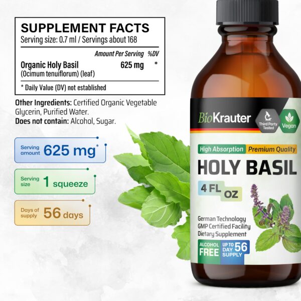 bio krauter albahaca sagrada tulsi gotas sin alcohol ni azúcar