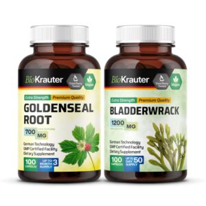 BIO KRAUTER cápsulas goldenseal y bladderwrack salud natural vegano