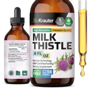 Bio Krauter extracto líquido cardo mariano botella 4 onzas