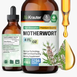 Version 1.0.0 Frente de la etiqueta de tintura Motherwort BIO KRAUTER 4 oz