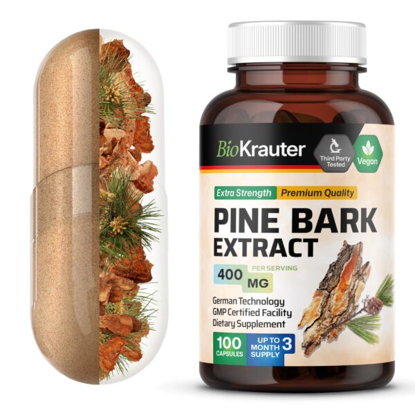 BIO KRAUTER pine bark extract cápsulas frasco frontal