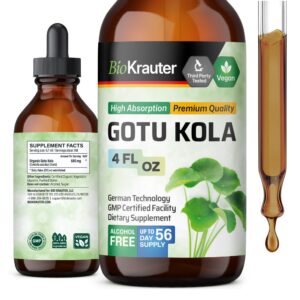 Version 1.0.0 BIO KRAUTER tintura gotu kola extracto centella asiática sin alcohol 4oz