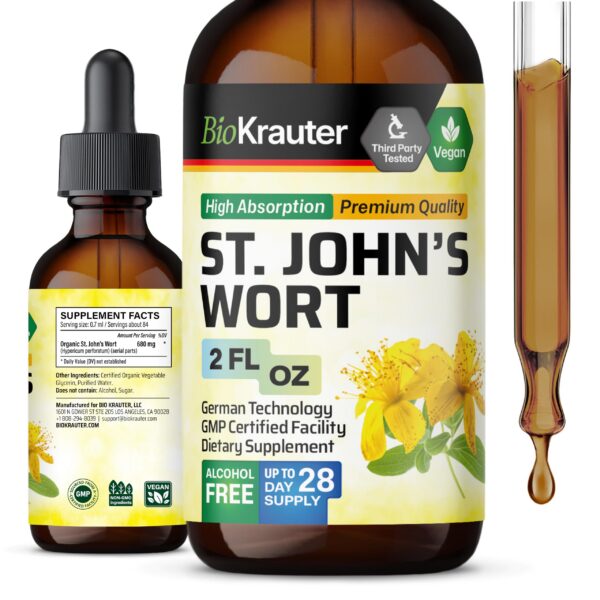 BIO KRAUTER tintura de hierba de san juan extracto líquido apoyo ánimo