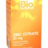 Bio Nutrition Zinc Citrate frasco frontal