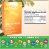 Bio Nutrition Zinc Citrate etiqueta frontal