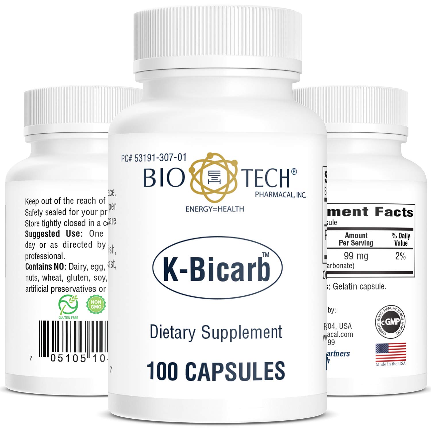 Potassium K-Bicarb, 99 mg