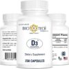 Etiqueta Bio-Tech Pharmacal D3-5 5000 UI