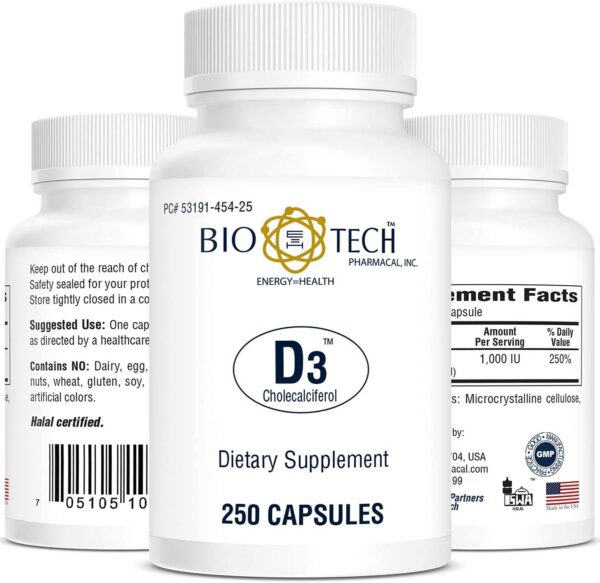 Etiqueta Bio-Tech Pharmacal D3-5 5000 UI