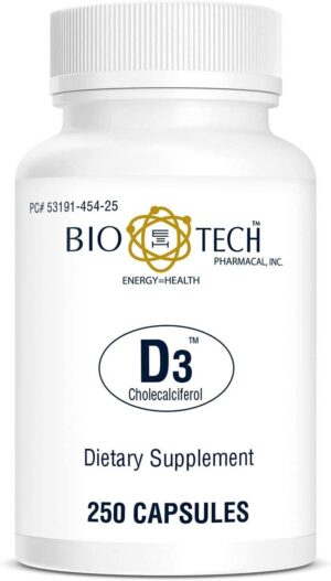 Frente del Bio-Tech Pharmacal D3-5 5000 UI