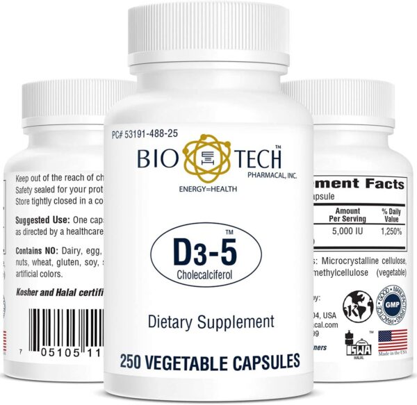Frente del envase Bio-Tech Vitamin D3