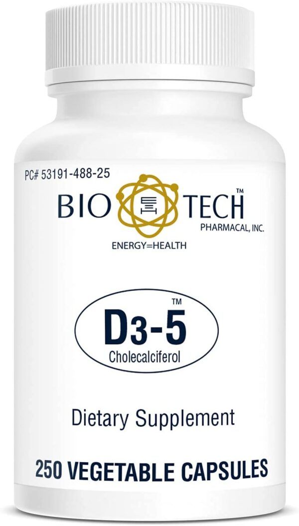 Etiqueta lateral de Bio-Tech Pharmacal Vitamin D3