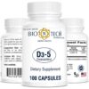 Bio Tech Vitamina D-3 cápsulas botella frontal